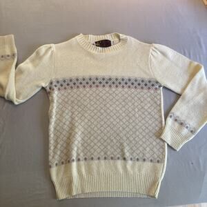Vtg 70s Jersild Distinctive Sportswear Orlon Acrylic Ski Sweater Size 38